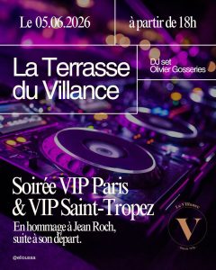 Soirée VIP Paris & Saint-Tropez à La Terrasse du Villance – Hommage à Jean Roch le 5 juin 2026